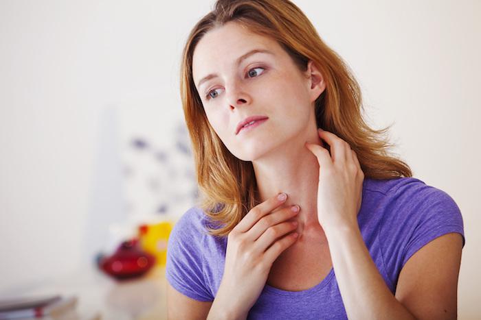 woman with a rash