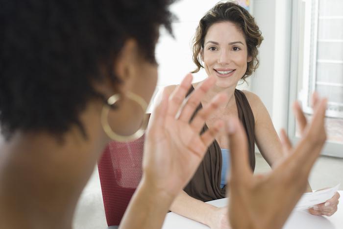 women talking